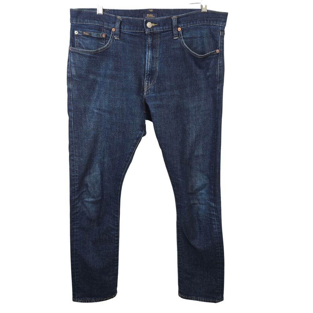 Polo Ralph Lauren Sullivan Slim Jeans Mens 36x32 Dark Wash Indigo Stretch Denim